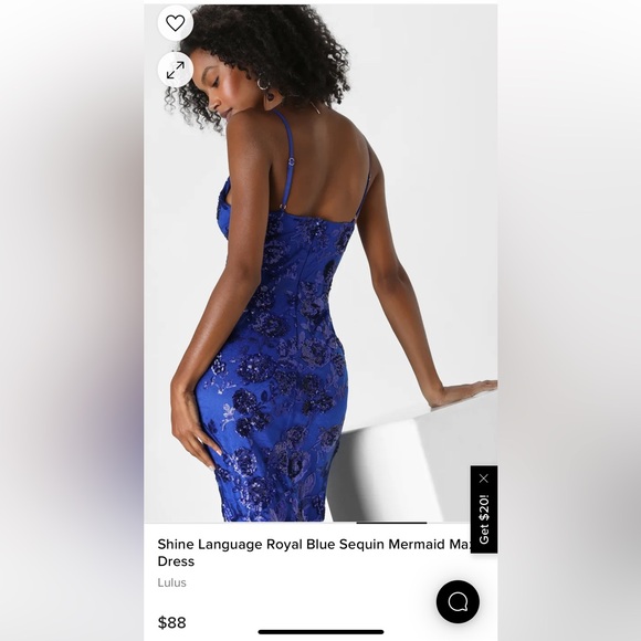 Lulus Sequined Royal Blue Mermaid Dress - Picture 3 of 10